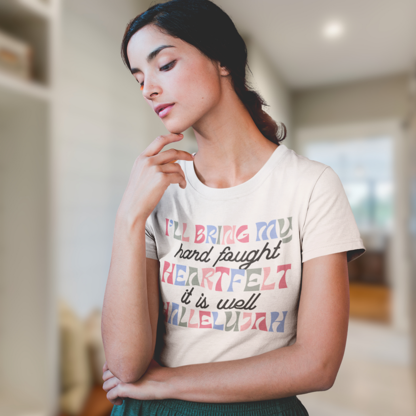 Heartfelt Hallelujah Tee - Faith-Based Worship Shirt