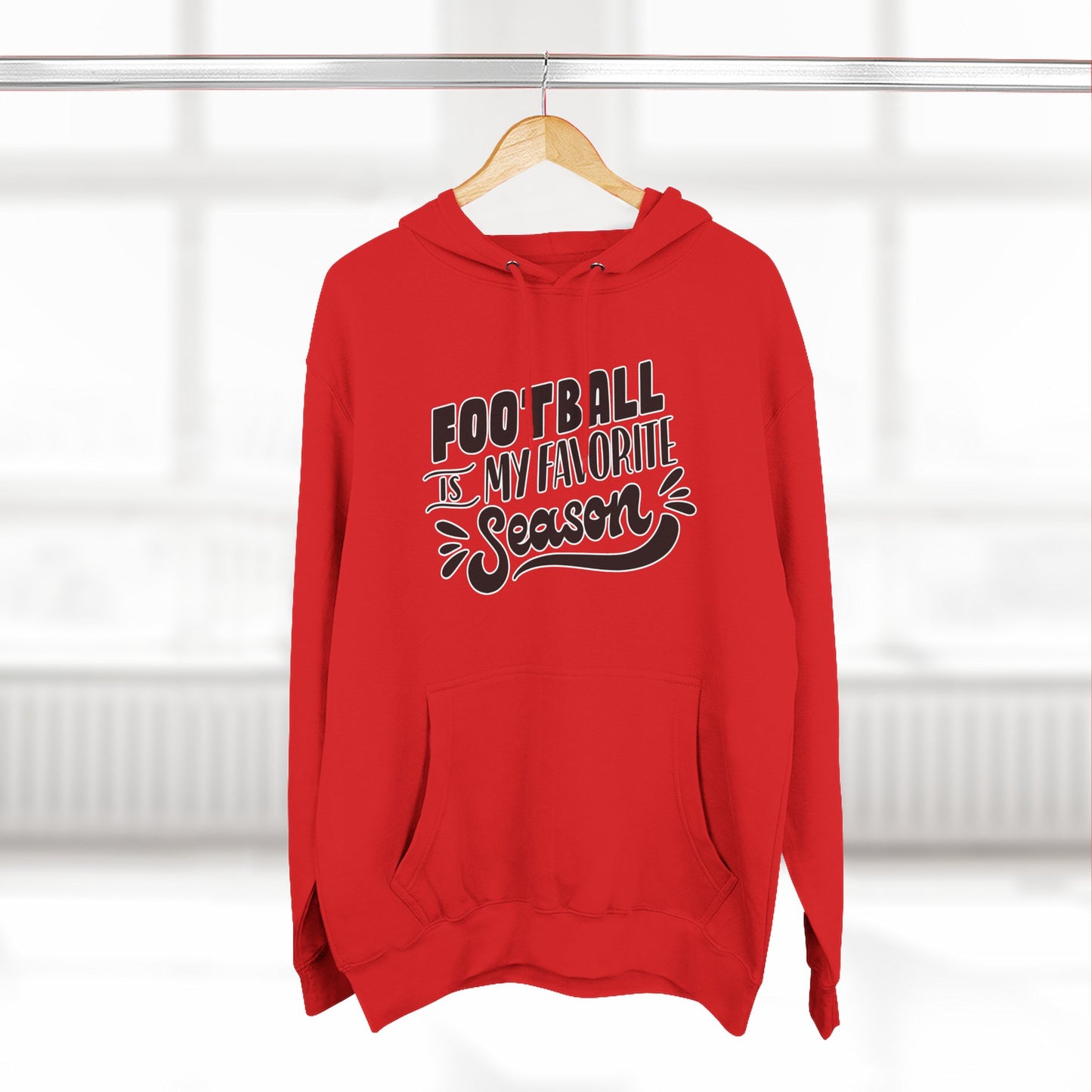 Football Season Hoodie, Cozy Pullover for Game Days, Fleece Sweatshirt, Perfect Gift for Sports Fans, Unisex Hoodie