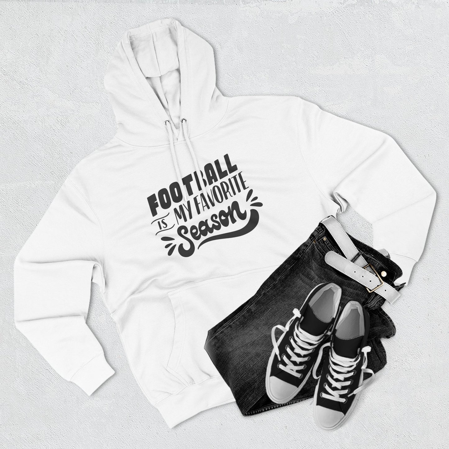 Football Season Hoodie, Cozy Pullover for Game Days, Fleece Sweatshirt, Perfect Gift for Sports Fans, Unisex Hoodie