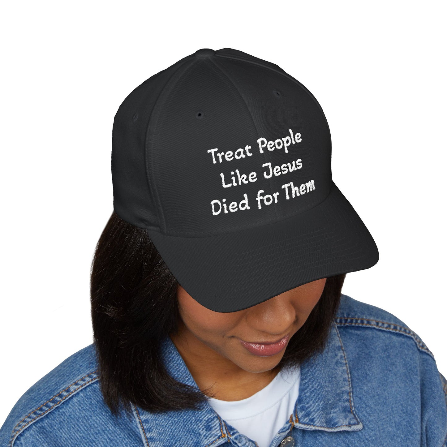 Embroidered Cap: Treat People Like Jesus