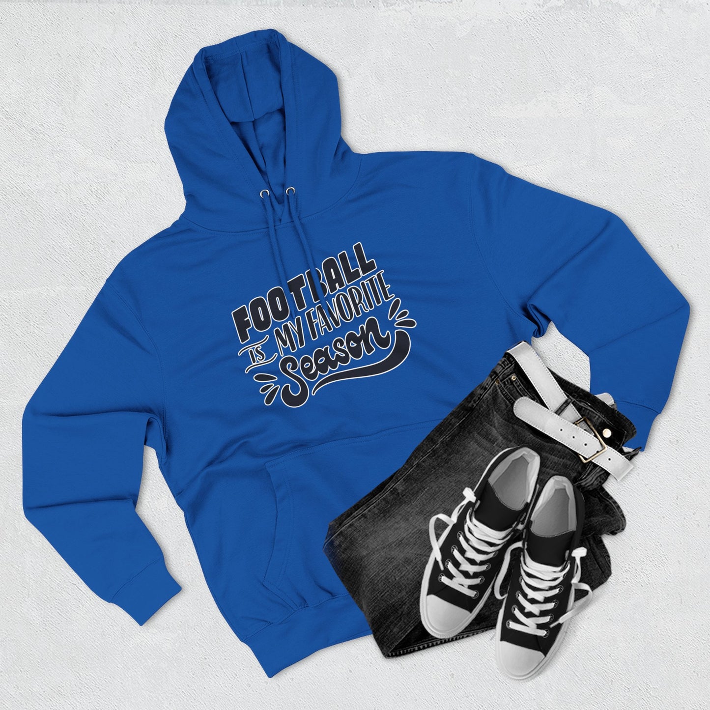 Football Season Hoodie, Cozy Pullover for Game Days, Fleece Sweatshirt, Perfect Gift for Sports Fans, Unisex Hoodie