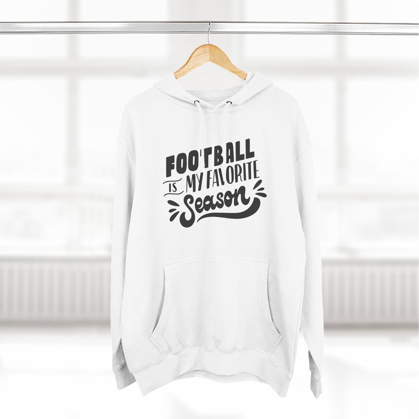 Football Season Hoodie, Cozy Pullover for Game Days, Fleece Sweatshirt, Perfect Gift for Sports Fans, Unisex Hoodie