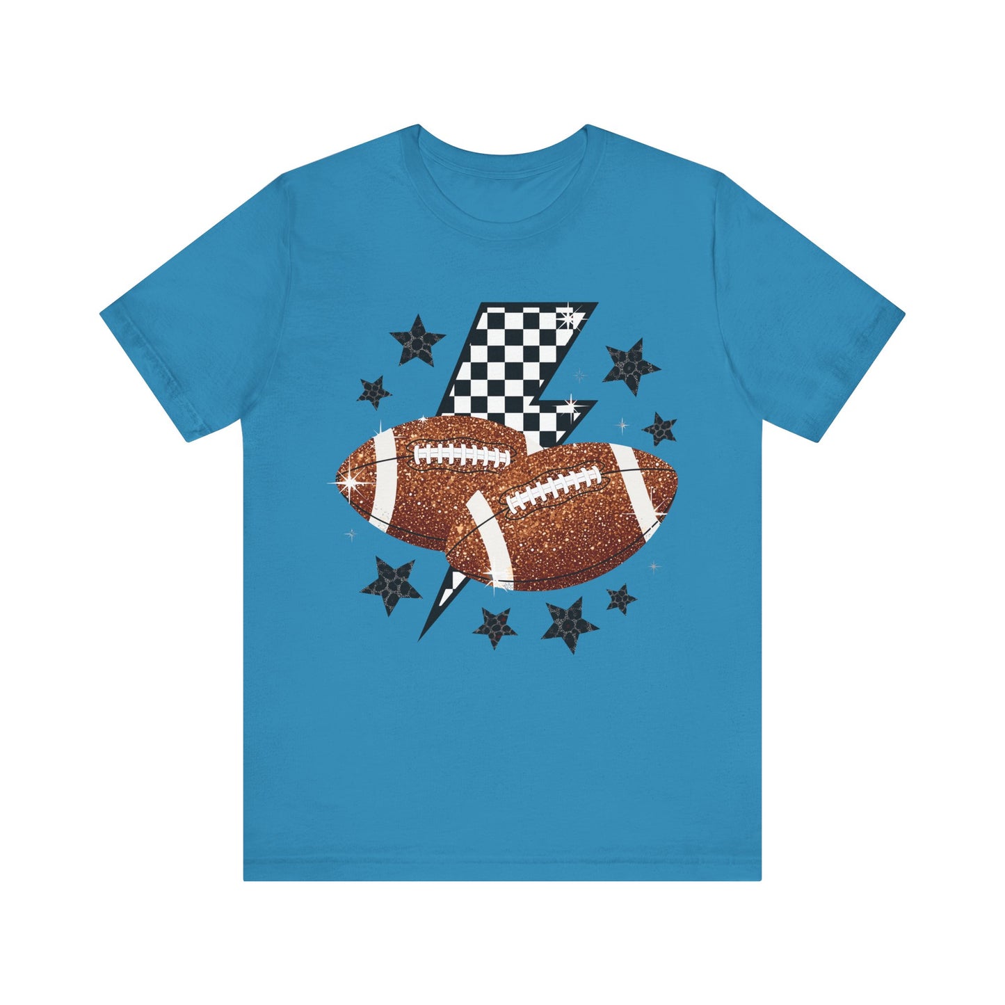 Sporty Football Graphic Tee, Casual Wear, Gift for Football Fans, Game Day Shirt, Unisex Sports Tee