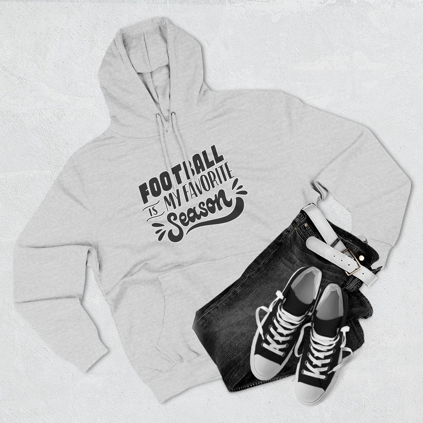 Football Season Hoodie, Cozy Pullover for Game Days, Fleece Sweatshirt, Perfect Gift for Sports Fans, Unisex Hoodie