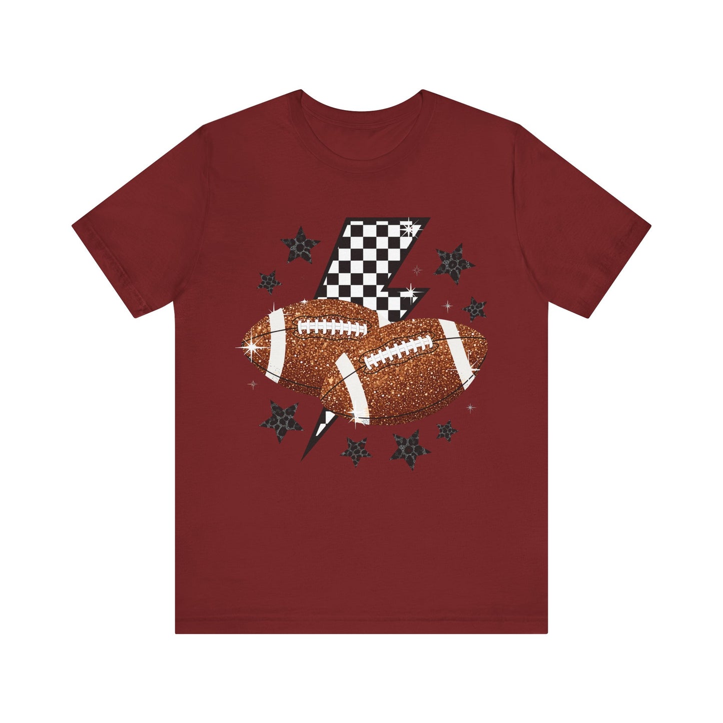 Sporty Football Graphic Tee, Casual Wear, Gift for Football Fans, Game Day Shirt, Unisex Sports Tee