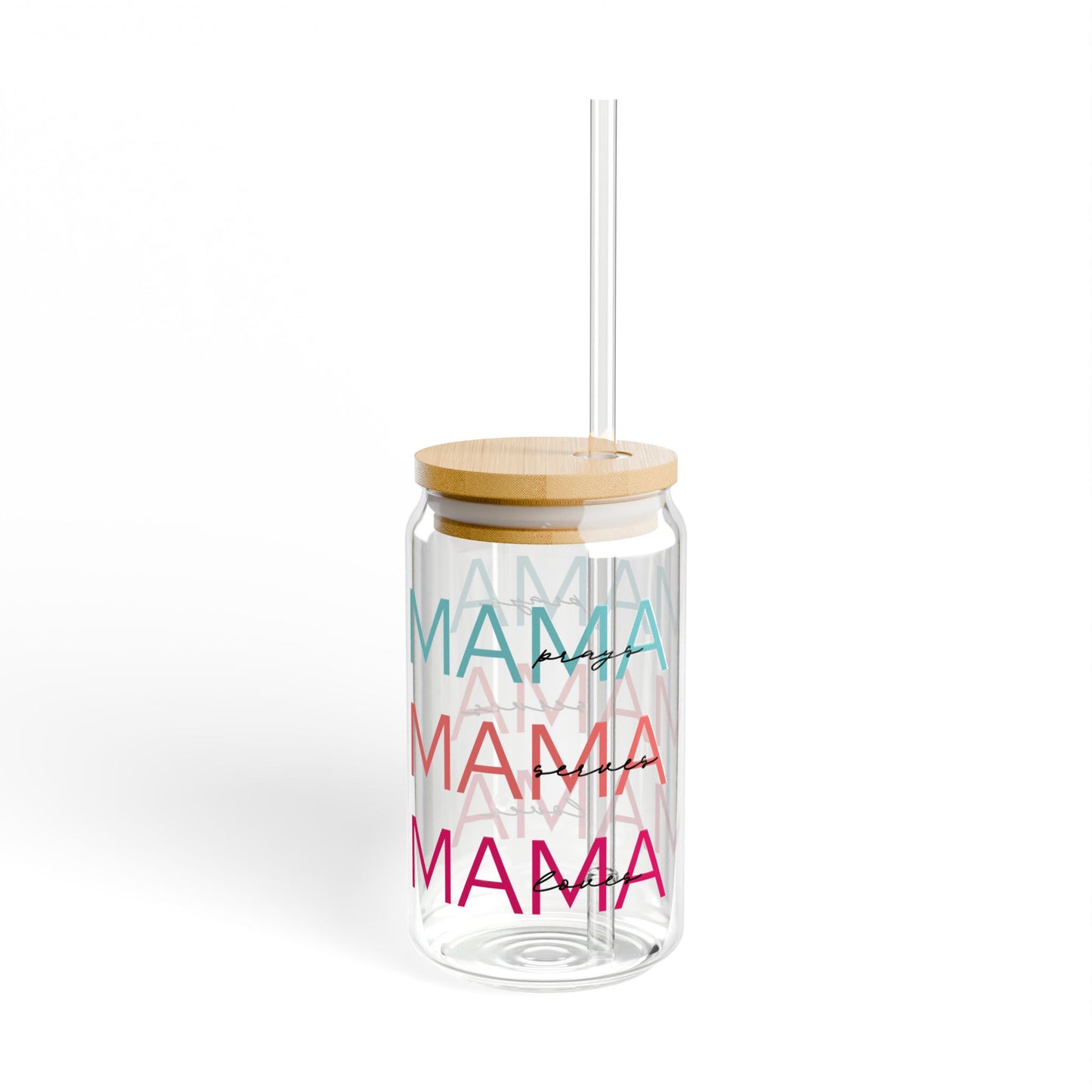 Faith-Filled Mama Glass Tumbler,  16oz