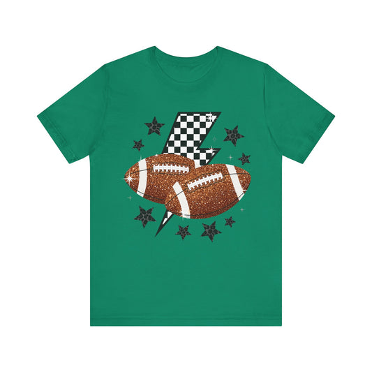 Sporty Football Graphic Tee, Casual Wear, Gift for Football Fans, Game Day Shirt, Unisex Sports Tee