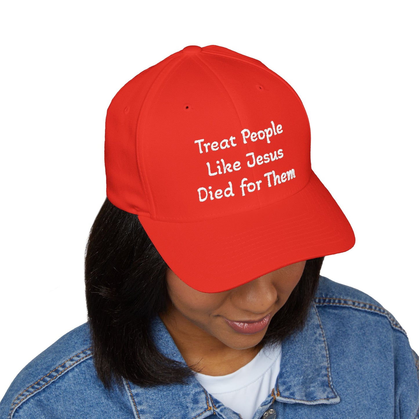 Embroidered Cap: Treat People Like Jesus