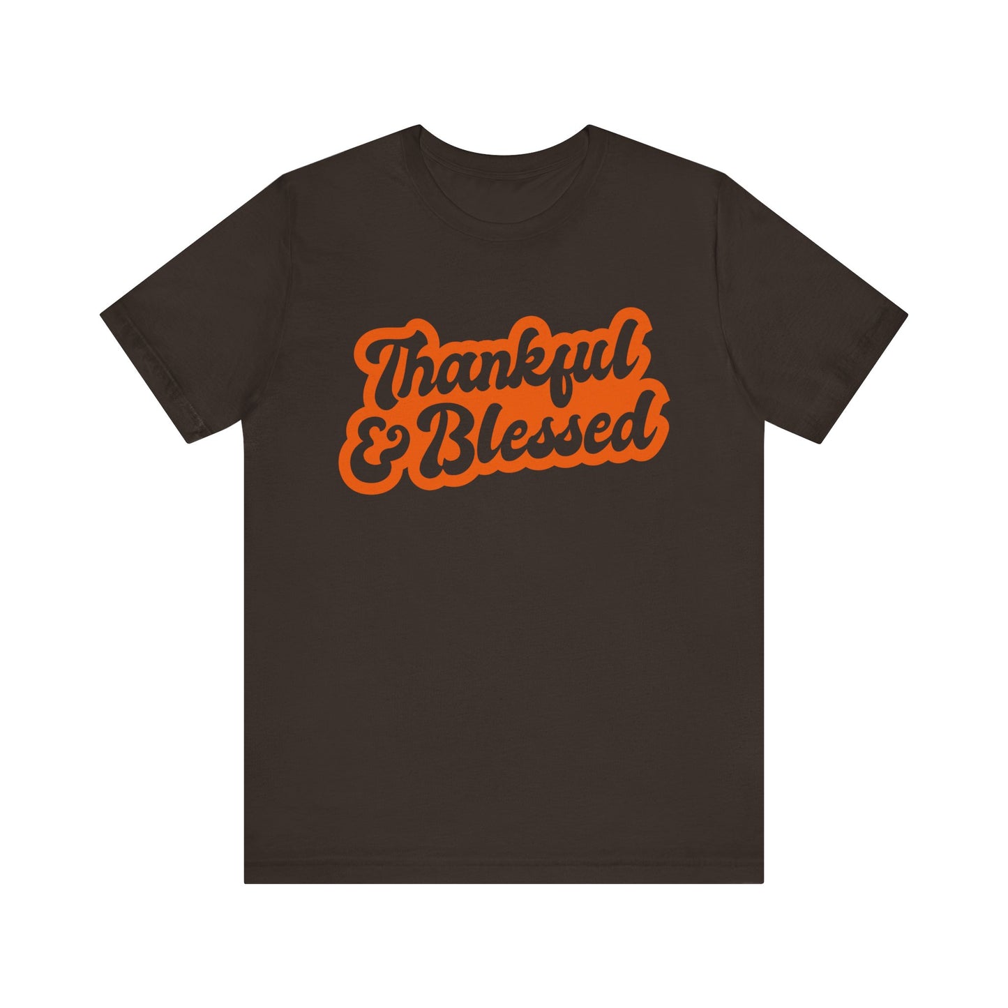 Thankful & Blessed Unisex Tee, Comfortable Cotton Tee, Perfect for Thanksgiving, Gratitude Shirt, Gifts for Friends and Family