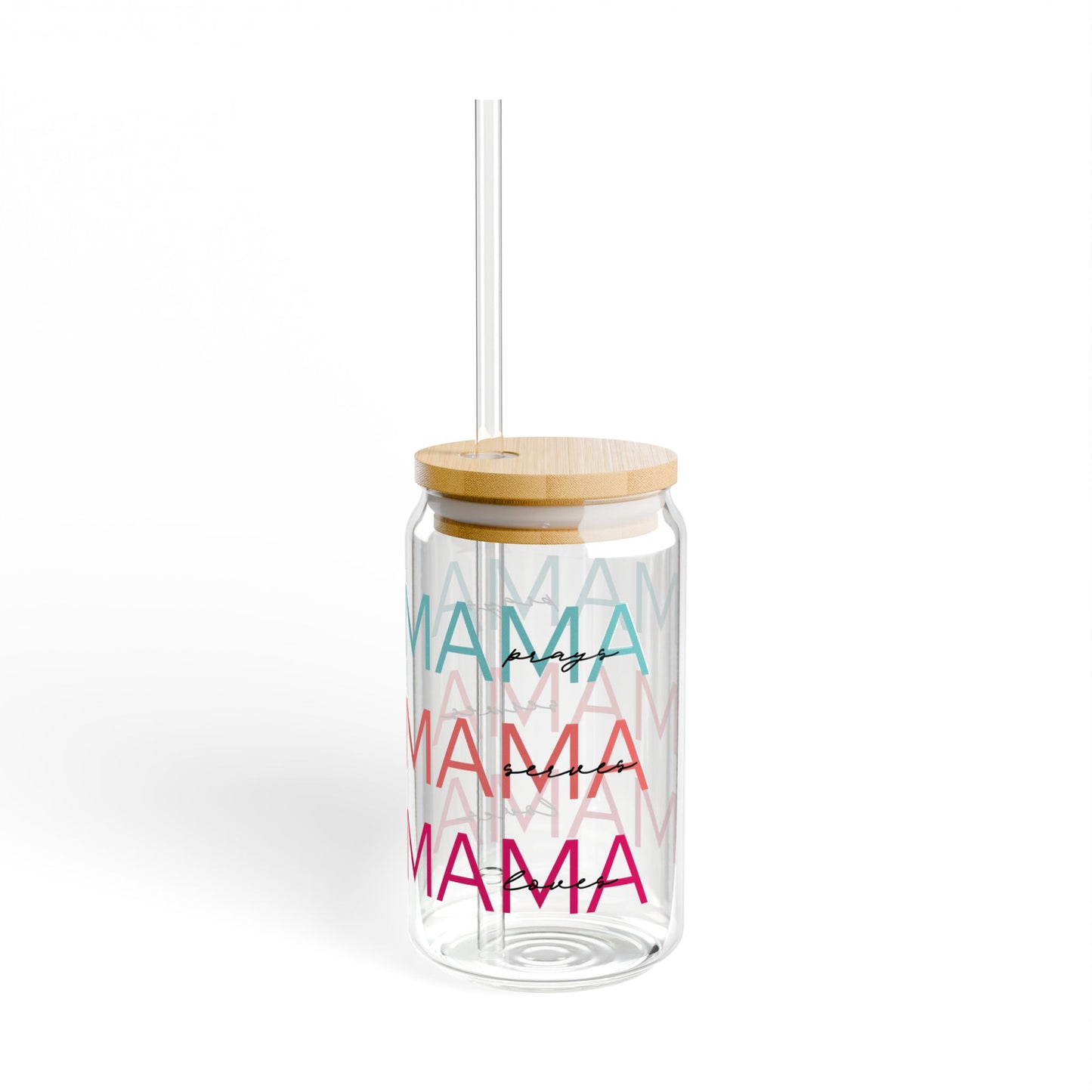 Faith-Filled Mama Glass Tumbler,  16oz